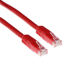 Act CAT6A U-UTP Patch Cable 1m Red IB3701 kábel és adapter