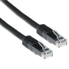 Act CAT6A U-UTP Patch Cable 3m Black IB3503 kábel és adapter