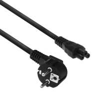 Act CEE 7/7 (derékszögű) - IEC 60320 C5 tápkábel 2m fekete (AC3310) (AC3310) kábel és adapter