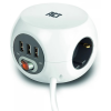 ACT CONNECTIVITY AC2410 Elosztó 3 aljzat 3x USB 3m fehér kapcsolós
