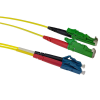 Act LSZH Singlemode 9/125 OS2 fiber cable duplex with E2000/APC and LC/UPC connectors 2,5m Yellow RL3252