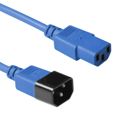 Act Powercord C13 - C14 1,2m Blue AK5109 kábel és adapter