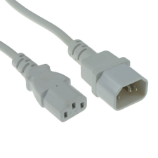 Act Powercord C13 - C14 1,8m White AK5245 kábel és adapter