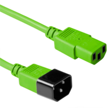 Act Powercord C13 - C14 5m Green AK5431 kábel és adapter