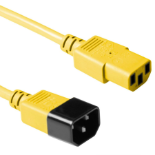 Act Powercord C13 - C14 5m Yellow AK5432 kábel és adapter