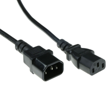 Act Powercord C13 - C14 7m Black AK5121 kábel és adapter