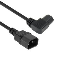 Act Powercord C14 - C15 (angled left) 0,6m Black AK5352 kábel és adapter