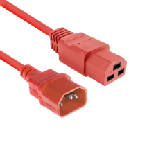 Act Powercord C14 male- C21 famale 2,5m Red AK5378 kábel és adapter