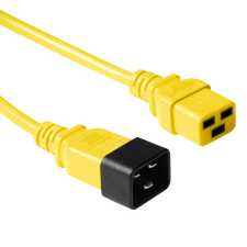 Act Powercord C19 - C20 0,6m Yellow AK5100 kábel és adapter