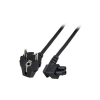 Act Powercord mains connector Schuko CEE 7/7 male (angled) - C5 (angled) IEC 1,8m Black AK5005