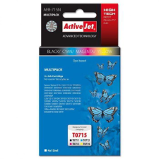 ActiveJet AEB-715N (Epson T0711, T0712, T0713, T0714) Tintapatron készlet - Fekete + Színes (EXPACJAEP0211) nyomtatópatron & toner