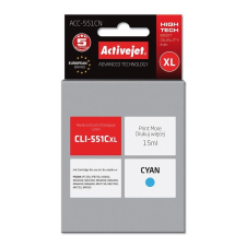ActiveJet Canon CLI-551C 15 ml cián utángyártott tintapatron nyomtatópatron & toner