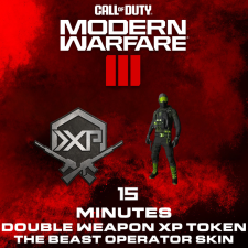 Activision Call of Duty: Modern Warfare III - The Beast Operator Skin + 15 Minutes Double Weapon XP (DLC) (Digitális kulcs - PC/PlayStation 4/PlayStation 5/Xbox One/Xbox Series X/S) videójáték