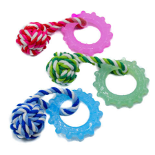  AD Kutyajáték kötél karikával 16x8x5cm 3 színben 176093 (XEH25217609) játék kutyáknak