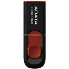 ADATA C008 Capless Sliding Pendrive 8GB USB2.0 (fekete-piros) (AC008-8G-RKD) pendrive