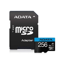 ADATA MicroSD kártya - 256GB microSDXC UHS-I Class10 A1 (R/W: 100/25 MB/s) + adapter memóriakártya