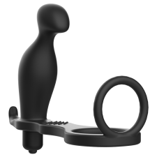 Addicted Toys ANAL PLUG AND COCK RING  BLACK műpopó