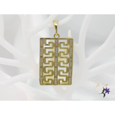  Adéla antiallergén kockamedál görög motívummal-14K medál