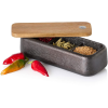  AdHoc Spice box Potta cast iron with wooden lid length 17 cm (MO32)