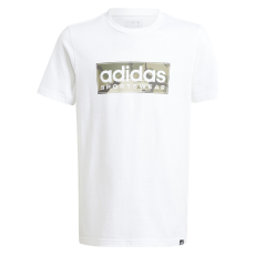 Adidas B Camo Lin T IW1372 Kids póló, fehér 164