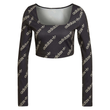Adidas Blúz Adidas Ls Cr Top HM4894 Nők Fekete 40 női pulóver, kardigán