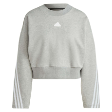 Adidas blúz W Fi 3s Crew IB8496 női Szürke XS