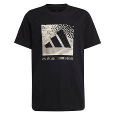 Adidas J Camo Logo Tee JD4643 Gyerek Póló Fekete 128