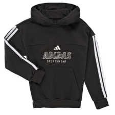 Adidas Pulóverek House of Tiro Fleece Hoodie Kids Fekete 15 / 16 éves gyerek pulóver, kardigán