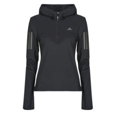 Adidas Pulóverek Own The Run Winterized Hooded Half-Zip Fekete EU S női pulóver, kardigán