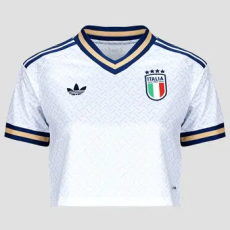 Adidas Rövid ujjú pólók Away Crop Italy Football Jersey Kék EU XS