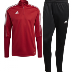 Adidas Tiro 21 Edzőruha gyerekeknek, piros/fekete, 128