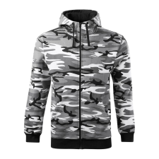 ADLER Férfi pulóver Camo Zipper - Terepszínű szürke - XL férfi pulóver, kardigán