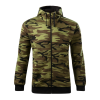 ADLER Férfi pulóver Camo Zipper - Terepszínű zöld - XXXL