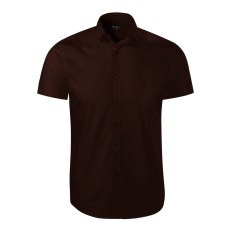 Adler (MALFINI) Férfi rövid ujjú galléros ing Flash - Kávébarna | XXL