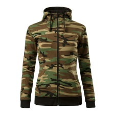 ADLER Női pulóver Camo Zipper - Terepszínű barna - S női pulóver, kardigán