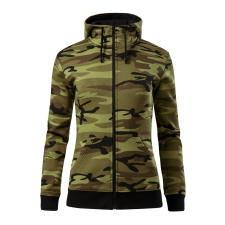 ADLER Női pulóver Camo Zipper - Terepszínű zöld - M női pulóver, kardigán