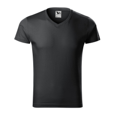 ADLER Slim Fit V-neck póló férfi ébenszürke XL