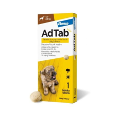 AdTab Rágótabletta Kutyák részére 1,3-2,5 kg 3db élősködő elleni készítmény kutyáknak