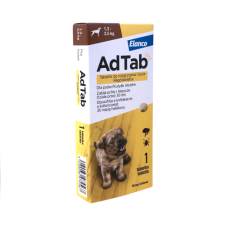 AdTab Rágótabletta Mini Testű Kutyáknak (1,3-2,5 kg), 56mg élősködő elleni készítmény kutyáknak