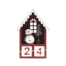  Adventi kalendár hóemberes 9.5*3.5*14cm karácsonyi dekoráció