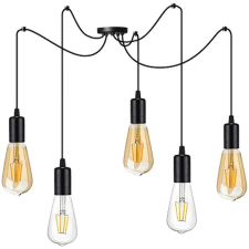 Adviti medál LINO AD-LD-6360BE27, 5 x 60W, E27, IP20, fém, fekete világítás