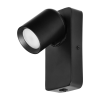 Adviti spot lámpa fali fekete kapcsolóval 1x GU10