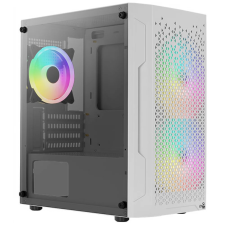 Aerocool Számítógépház Aerocool Trinity Mini Mesh FRGB mATX Fehér Edzett üveg számítógép ház
