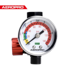 Aeropro Mini nyomáscsökkentő manométerrel szórópisztolyokhoz Aeropro A613 Premium 1/4" mérőműszer