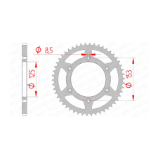 AFAM acél hátsó lánckerék 45 foggal Honda CR / CRF / XR egyéb motorkerékpár alkatrész