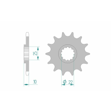 AFAM Acél Standard Első Lánckerék 21510 - 520 egyéb motorkerékpár alkatrész