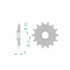 AFAM Acél Standard Első Lánckerék 22303 - 520 egyéb motorkerékpár alkatrész