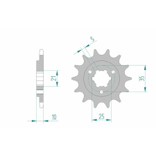 AFAM Acél Standard Első Lánckerék 22600 - 520 egyéb motorkerékpár alkatrész
