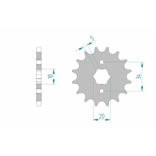 AFAM acél standard első lánckerék 26200 - 428 egyéb motorkerékpár alkatrész