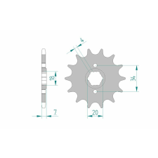 AFAM Acél Standard Első Láncszem 20203 - 520 egyéb motorkerékpár alkatrész